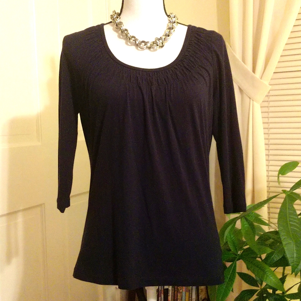 TALBOTS Petites Navy Blue top Size MP